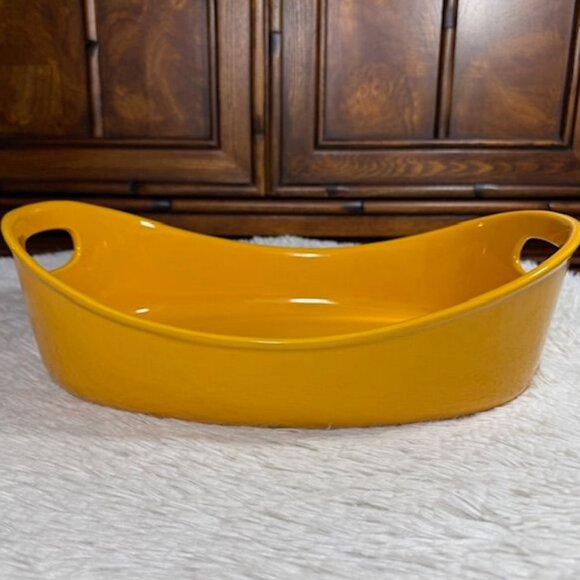 NWOT Rachael Ray Yellow 3qt Oval Handled Baking Dish - Picture 4 of 12
